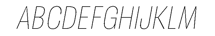 RSTReactor CndHairlineItalic Instance Font UPPERCASE