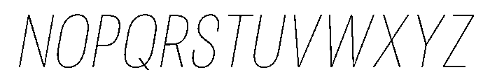 RSTReactor CndHairlineItalic Instance Font UPPERCASE
