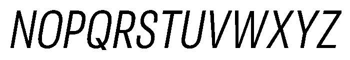 RSTReactor CndLightItalic Instance Font UPPERCASE