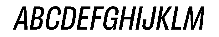 RSTReactor CndMediumItalic Instance Font UPPERCASE
