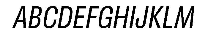 RSTReactor CndRegularItalic Instance Font UPPERCASE