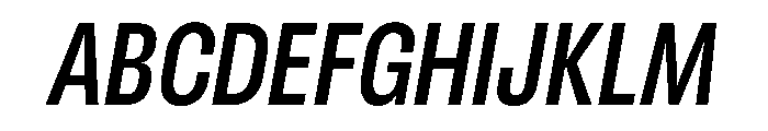 RSTReactor CndSemiBoldItalic Instance Font UPPERCASE
