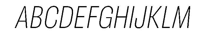 RSTReactor CndThinItalic Instance Font UPPERCASE