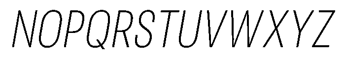 RSTReactor CndThinItalic Instance Font UPPERCASE