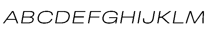 RSTReactor ExpExtraLightItalic Instance Font UPPERCASE