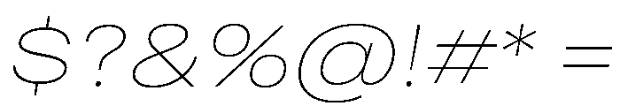 RSTReactor ExpHairlineItalic Instance Font OTHER CHARS