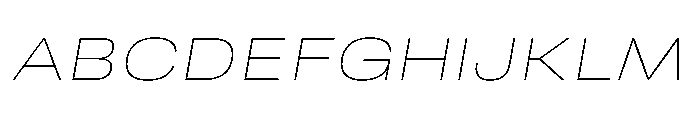 RSTReactor ExpHairlineItalic Instance Font UPPERCASE
