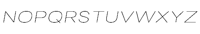 RSTReactor ExpHairlineItalic Instance Font UPPERCASE