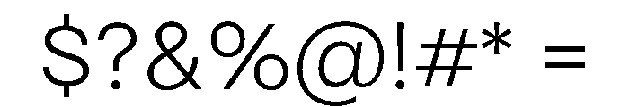 RSTReactor ExtraLight Instance Font OTHER CHARS