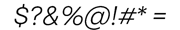 RSTReactor ExtraLightItalic Instance Font OTHER CHARS