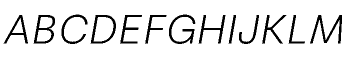 RSTReactor ExtraLightItalic Instance Font UPPERCASE