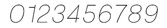 RSTReactor HairlineItalic Instance Font OTHER CHARS