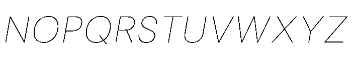 RSTReactor HairlineItalic Instance Font UPPERCASE