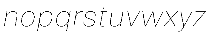 RSTReactor HairlineItalic Instance Font LOWERCASE