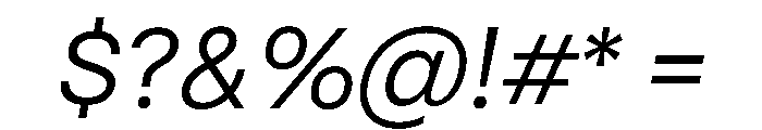 RSTReactor LightItalic Instance Font OTHER CHARS