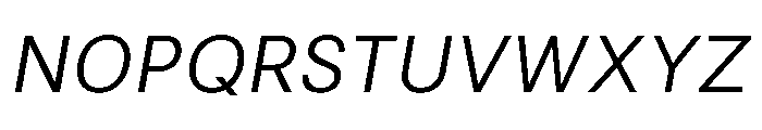 RSTReactor LightItalic Instance Font UPPERCASE