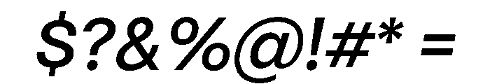 RSTReactor MediumItalic Instance Font OTHER CHARS
