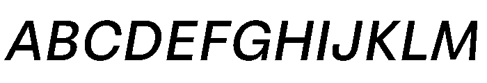 RSTReactor MediumItalic Instance Font UPPERCASE