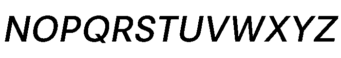 RSTReactor MediumItalic Instance Font UPPERCASE