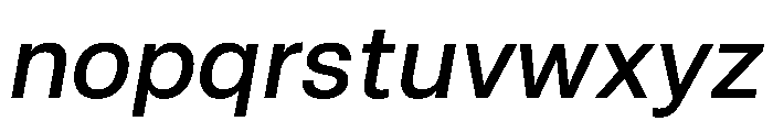 RSTReactor MediumItalic Instance Font LOWERCASE