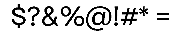 RSTReactor Regular Instance Font OTHER CHARS