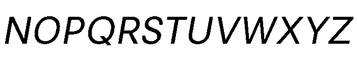 RSTReactor RegularItalic Instance Font UPPERCASE