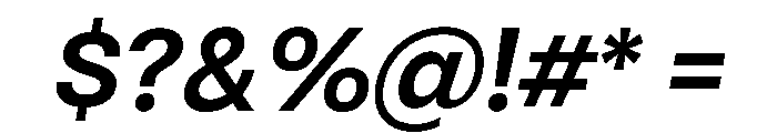 RSTReactor SemiBoldItalic Instance Font OTHER CHARS