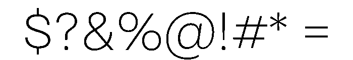 RSTReactor Thin Instance Font OTHER CHARS