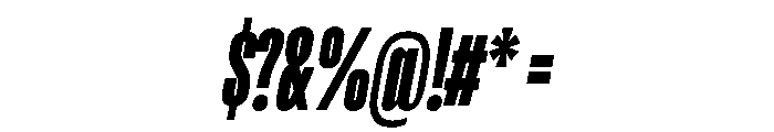 RSTReactor XCndBlackItalic Instance Font OTHER CHARS