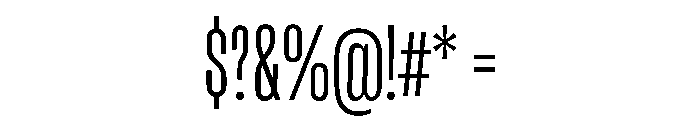 RSTReactor XCndExtraLight Instance Font OTHER CHARS