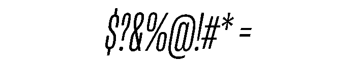 RSTReactor XCndExtraLightItalic Instance Font OTHER CHARS