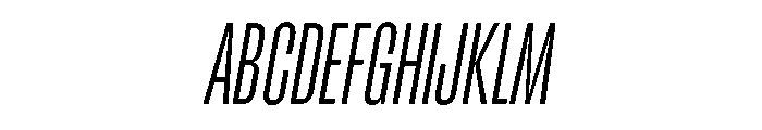 RSTReactor XCndExtraLightItalic Instance Font UPPERCASE