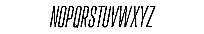 RSTReactor XCndExtraLightItalic Instance Font UPPERCASE