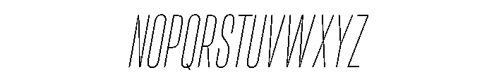 RSTReactor XCndHairlineItalic Instance Font UPPERCASE