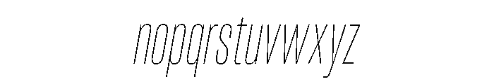 RSTReactor XCndHairlineItalic Instance Font LOWERCASE