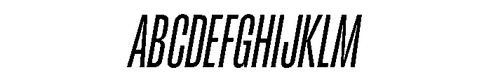 RSTReactor XCndLightItalic Instance Font UPPERCASE