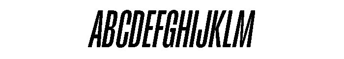 RSTReactor XCndMediumItalic Instance Font UPPERCASE