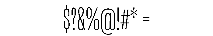 RSTReactor XCndThin Instance Font OTHER CHARS