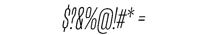 RSTReactor XCndThinItalic Instance Font OTHER CHARS