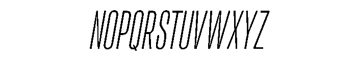 RSTReactor XCndThinItalic Instance Font UPPERCASE