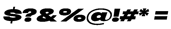 RSTReactor XExpBlackItalic Instance Font OTHER CHARS