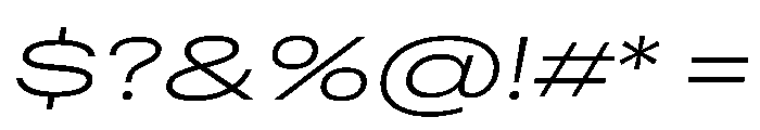 RSTReactor XExpExtraLightItalic Instance Font OTHER CHARS