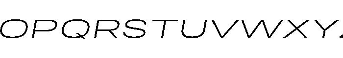 RSTReactor XExpExtraLightItalic Instance Font UPPERCASE