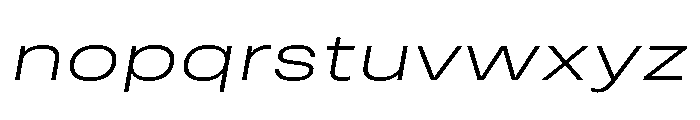 RSTReactor XExpExtraLightItalic Instance Font LOWERCASE