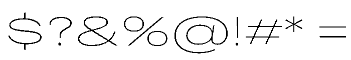 RSTReactor XExpHairline Instance Font OTHER CHARS