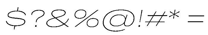 RSTReactor XExpHairlineItalic Instance Font OTHER CHARS