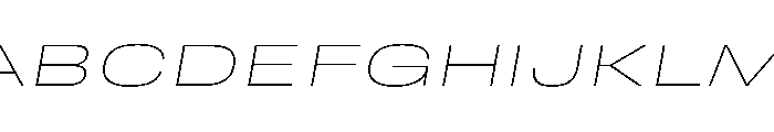 RSTReactor XExpHairlineItalic Instance Font UPPERCASE