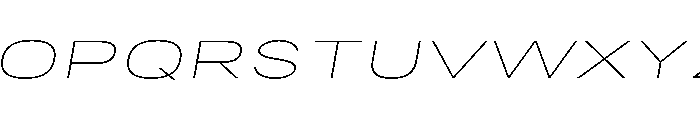 RSTReactor XExpHairlineItalic Instance Font UPPERCASE