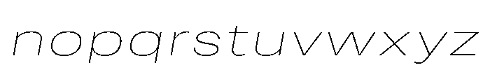 RSTReactor XExpHairlineItalic Instance Font LOWERCASE