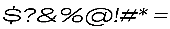 RSTReactor XExpLightItalic Instance Font OTHER CHARS